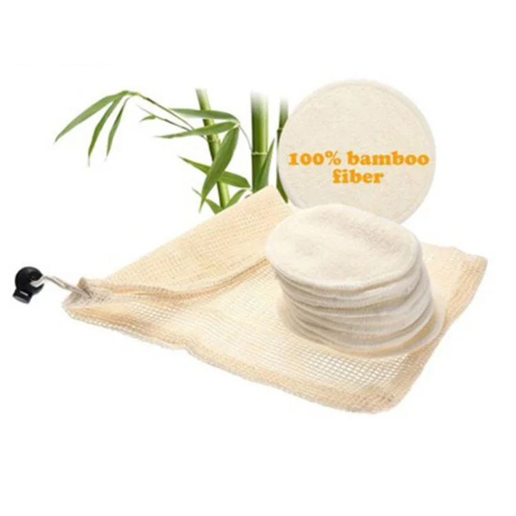 3 in Ecofriendly bamboo cotton charcoal washable bamboo reusable heart makeup remover pads