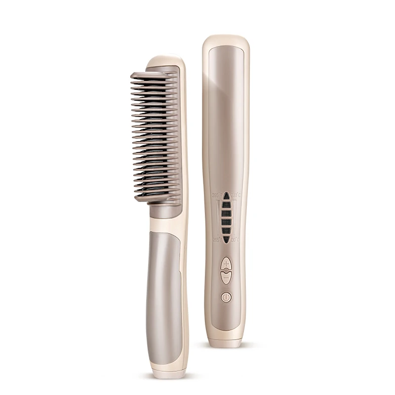 ionic hair straightener brush hair styling comb brush smooth straight hair PTC heating quickly