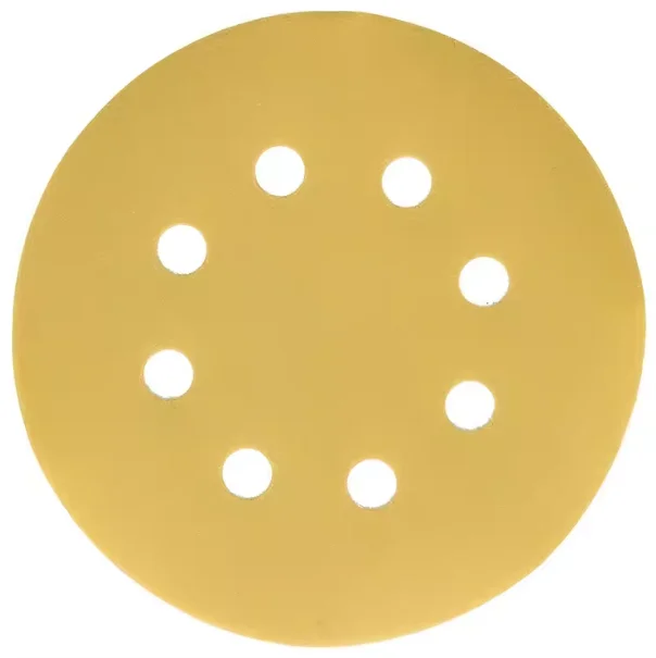Multi-Holes Yellow Ceramic Film Hook and Loop Sanding Disc