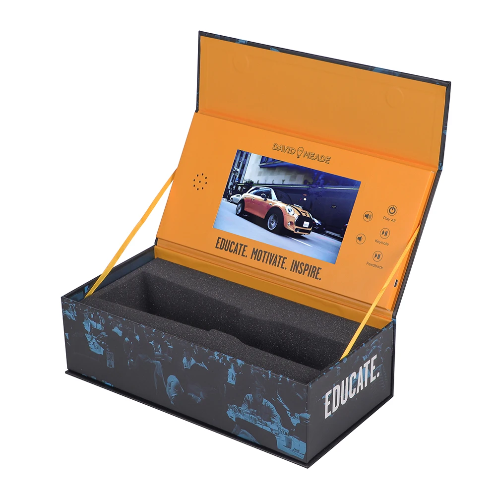 
memory lcd video brochure gift box 