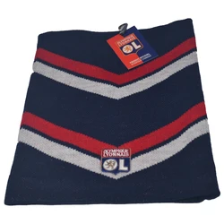 Custom logo double thicknesses acrylic yarn knit winter neckwarmer strip scarf