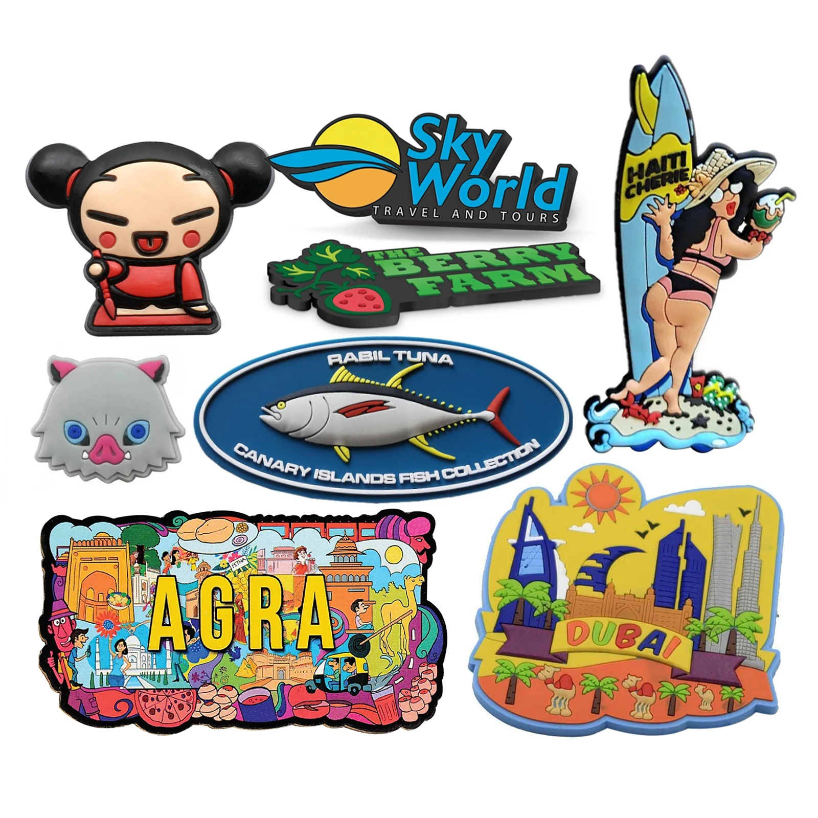 Promotional Souvenir Country Blank Rubber Customized 3D Magnet Fridge Custom PVC Fridge Magnet Custom