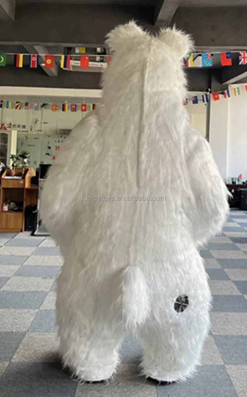 Customizable Animal Mascot Costume White Bear Movie Character Christmas Inflatable for Adults