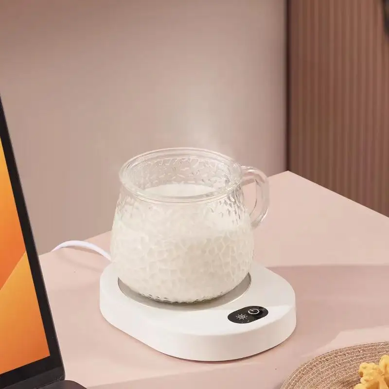 USB Potable Coffee Mug Cup Warmer for Office Desk Use Home Office Smart Electric Beverage Warmer with 3 Temperature Settings