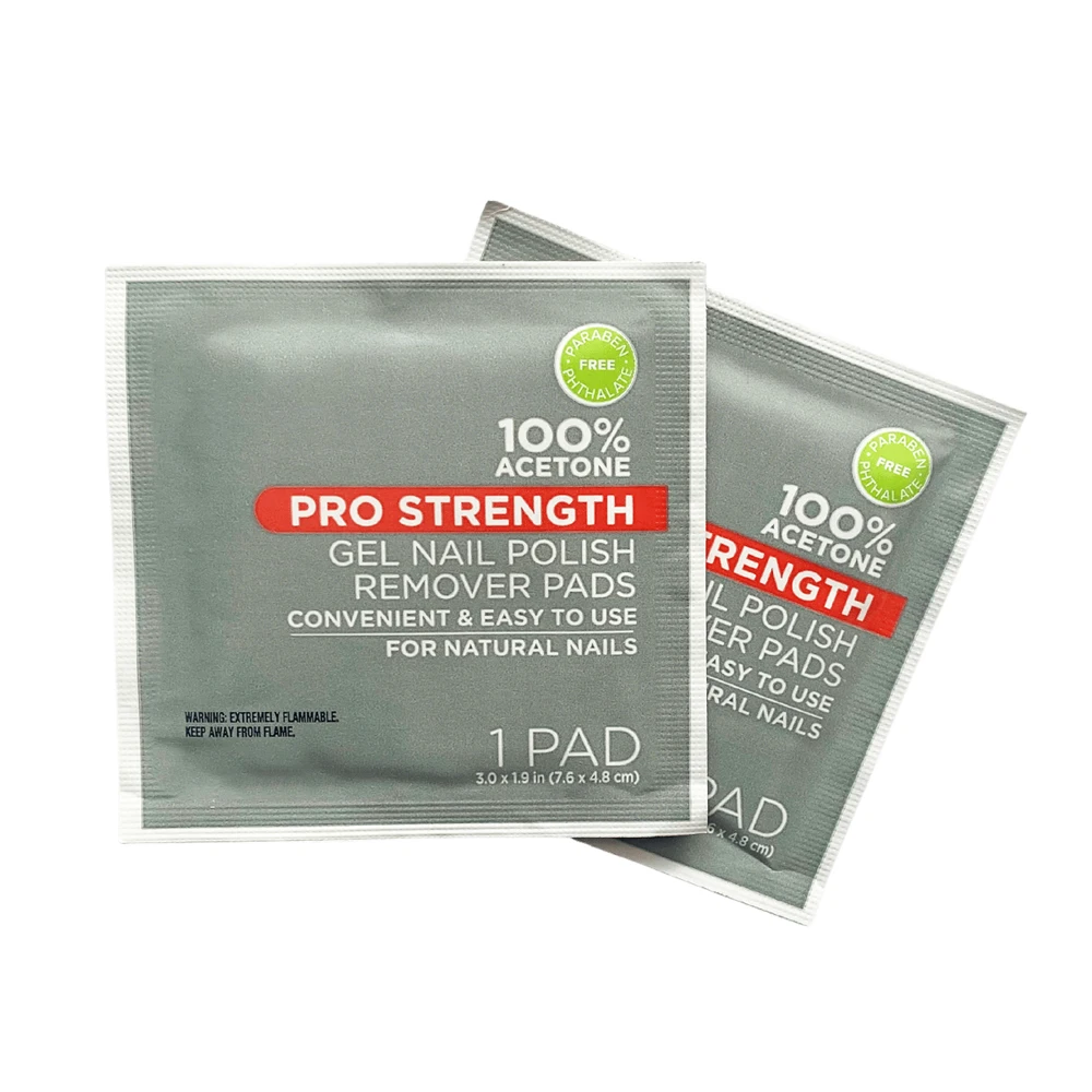 Individual nail polish remover pad 10ct