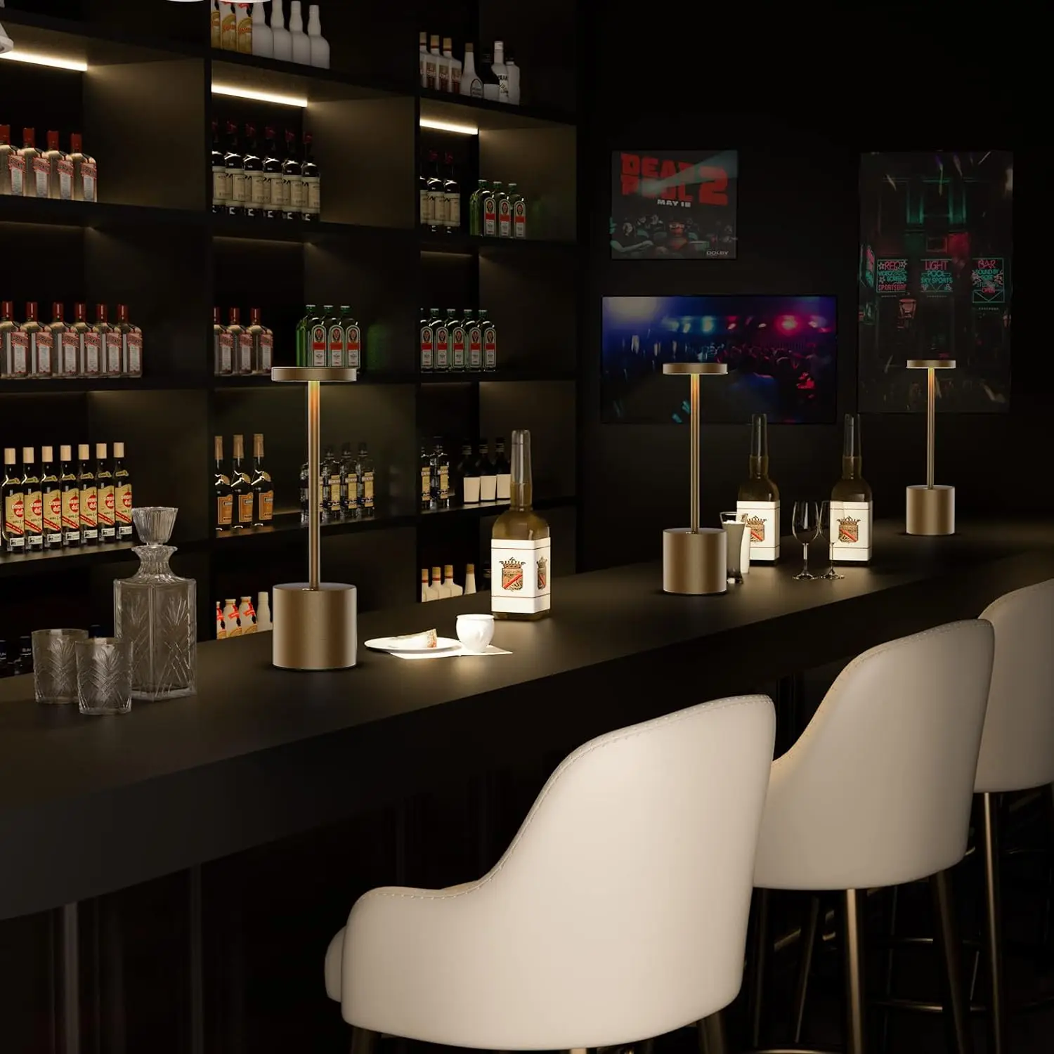 Creative Led Table Lamp Cordless Desk Lamps Rechargeable Portable Restaurant Luxury Modern Romantic Dinner Light Table Desk Lamp