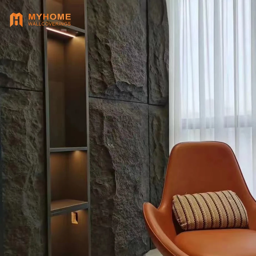 Superior Interior Lightweight Stone Artificial Polyurethane PU Faux Stone Wall Panel Decoration
