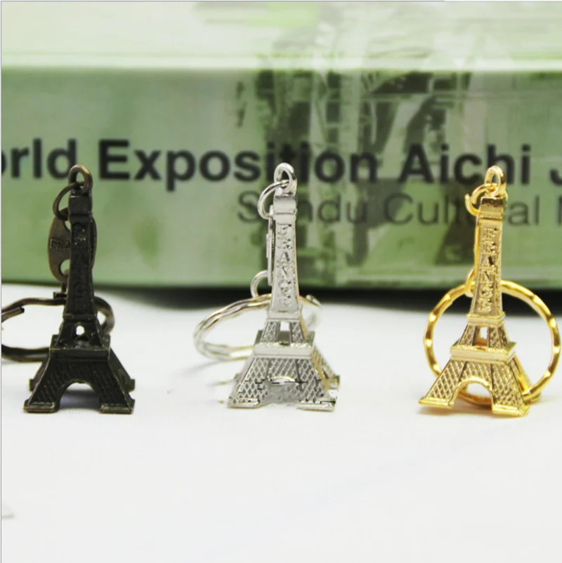 France Eiffel Tower Keychain Metal Paris Tower Pendant Chain