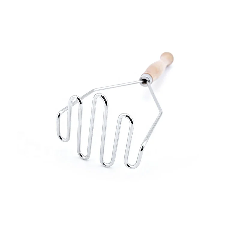 Useful Kitchen Accessories Handy and practical Potato Press With Wood Handle for Fruit And Vegetable Mud