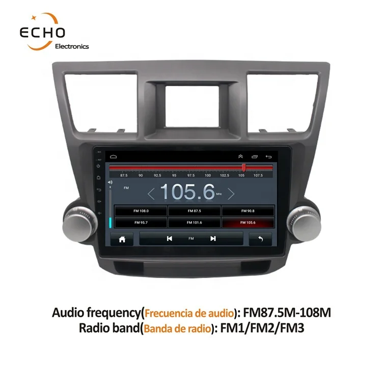 Android Touch Screen Car Radio Stereo Dvd Multimedia Video Player For Toyota Highlander 2 XU40 2007 - 2013 With GPS Navigation