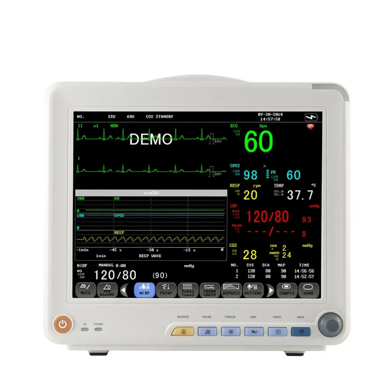 AMAIN Portable High quality hospital use 12 inch Touch screen multi paramete Veterinary Monitor