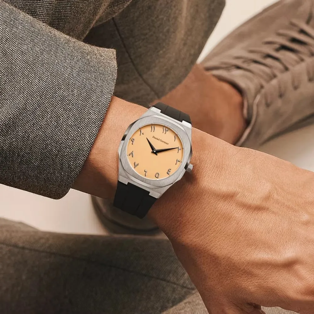 2024 DANIEL GORMAN Luxury Watch Mens Fashion Watches Eastern Arabic Numeral Dial Quartz Wristwatches Japan 2025 Movement Clock