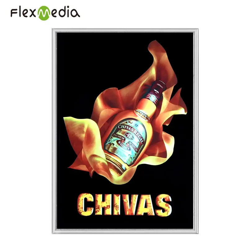 Рекламный электролюминесцентный панельный рекламный баннер EL постер с эффектом анимации поддержка пользовательского дизайна по низкой цене