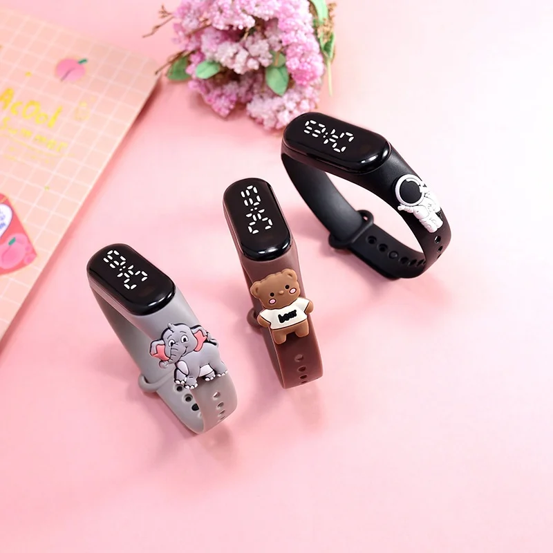 JHD Kids Children Watches for Boy Girls LED Digital Watch Fashion Sport Silicone Bracelet Wholesale Watches