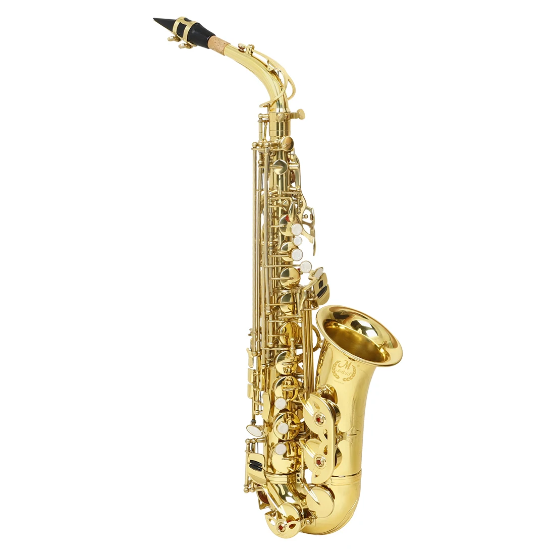 MBAT Golden Eb Tone Sax Musical Instrument Factory Wholesale OEM ODM Handmade Brass Gold Cheap Alto Saxophone With Case