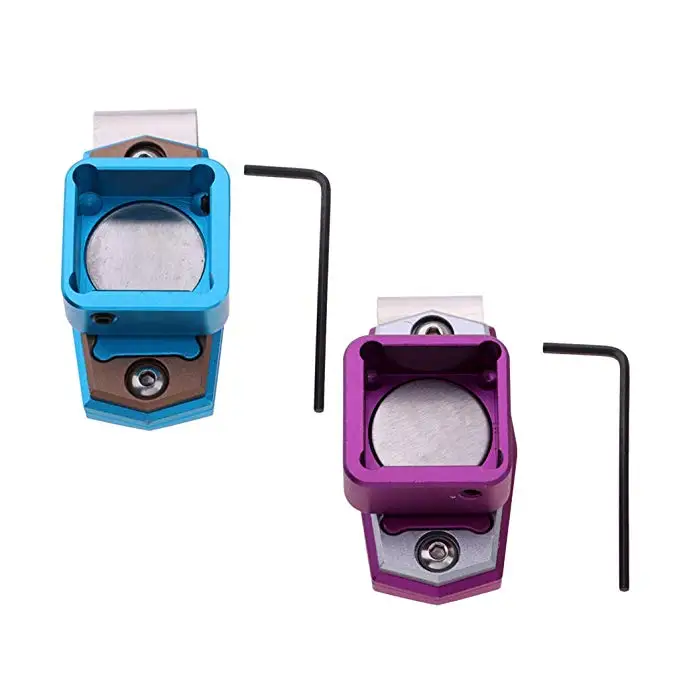 aluminum alloy portable magnetic snooker  billiard pool cue chalk holder