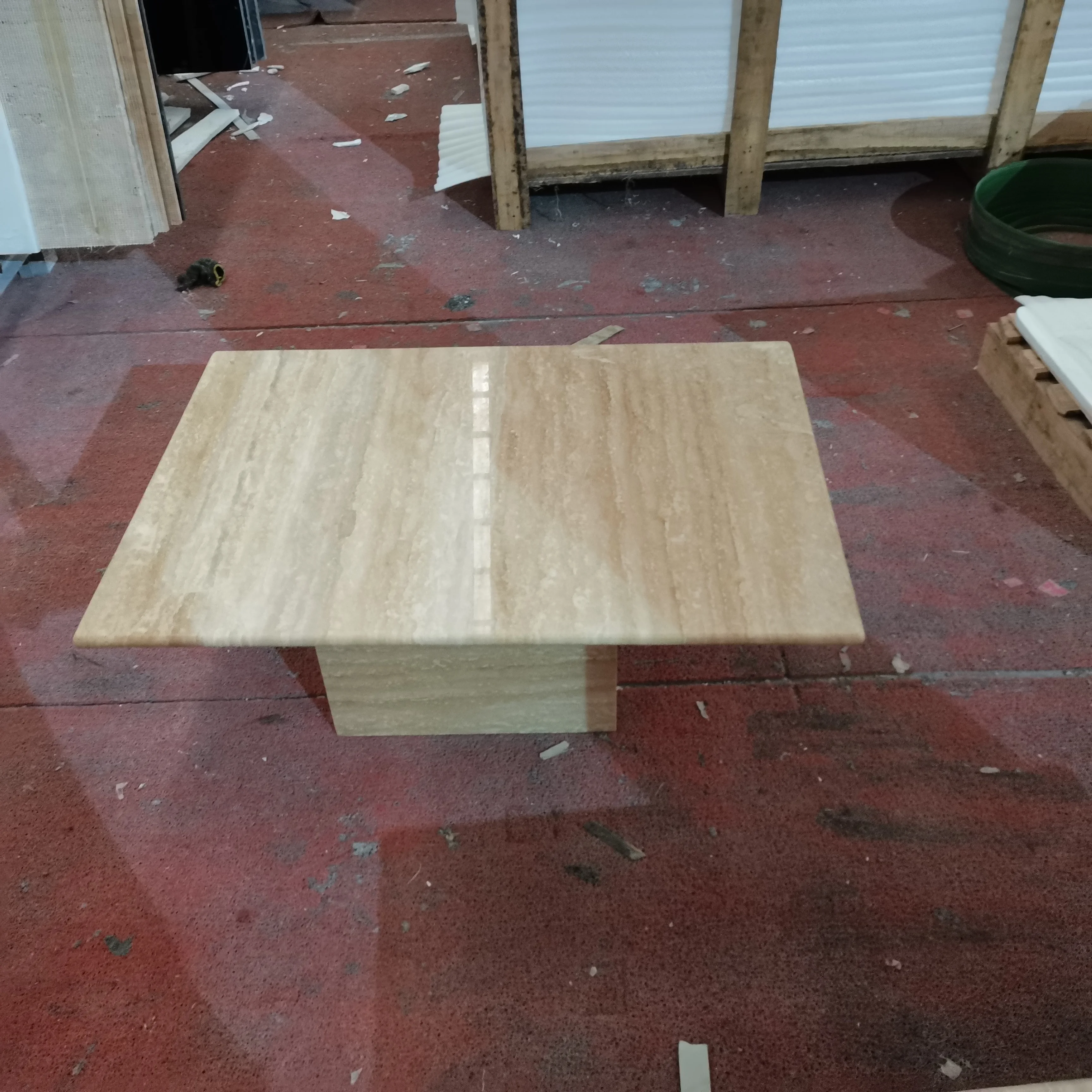 Customize Italian White Marble Dinning Table Top