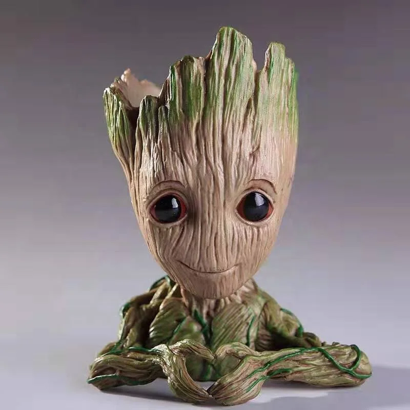 Baby Groot Action Figures Fashion Guardians of The Galaxy Flowerpot baby Cute Model Toy Pen Pot Best Christmas Gifts For Kids
