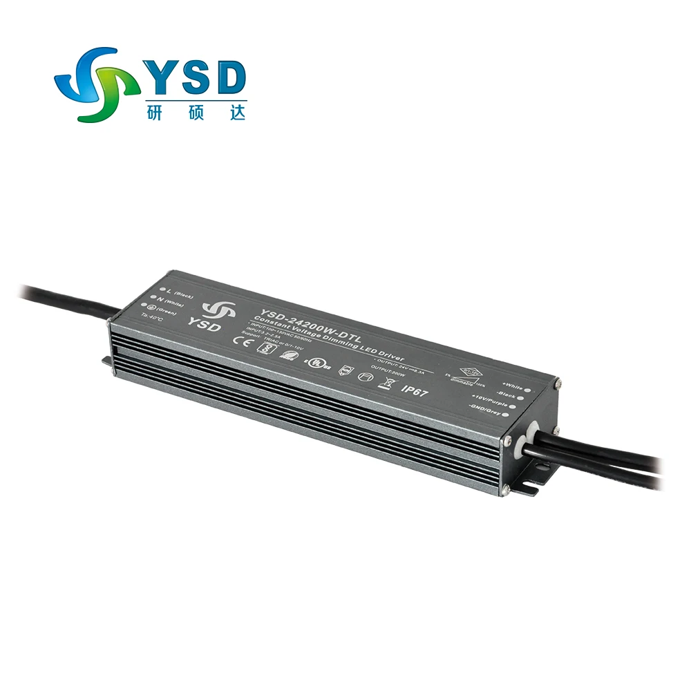 Светодиодный источник питания Yanshuoda тонкий драйвер с регулируемой яркостью 0-10 В triac 24 250 Вт переключатель регулировкой яркости ультратонкий