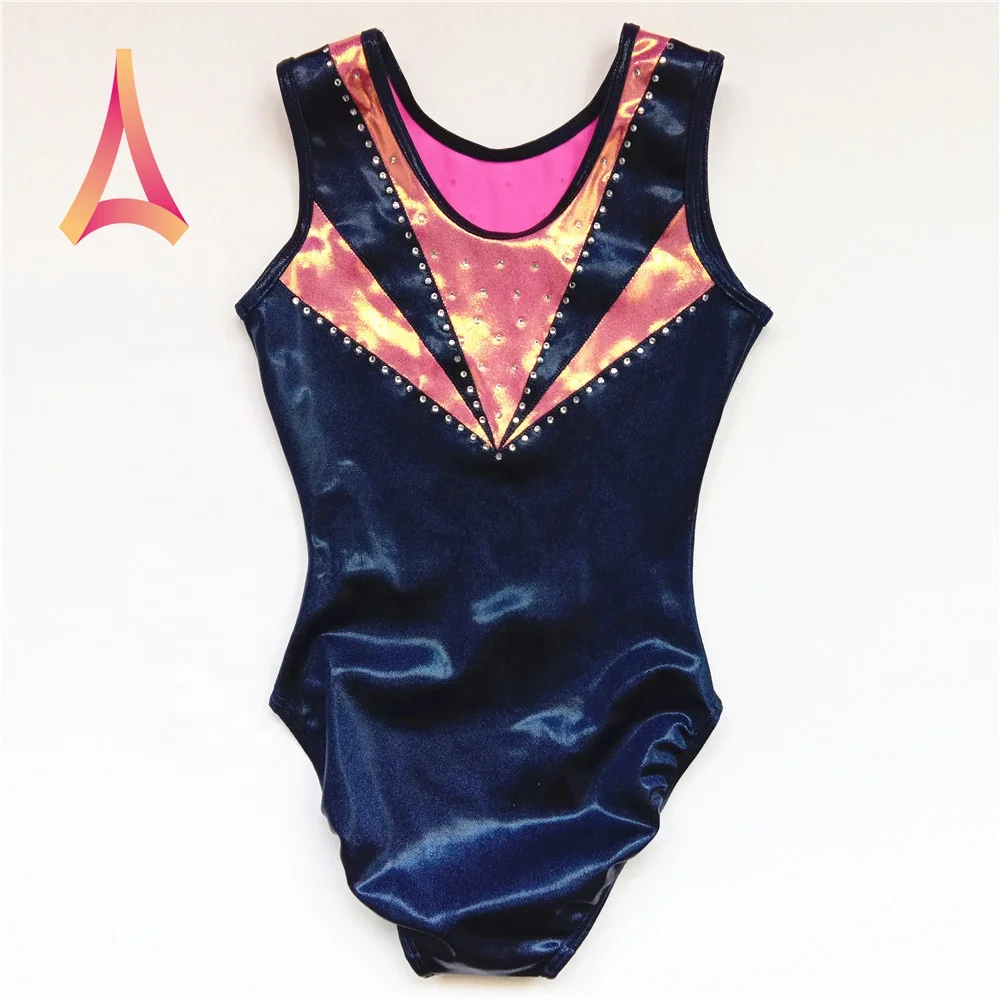 Custom made mystique shining artistic gymnastics leotards girls gym leotards gymnastics suits kids girls