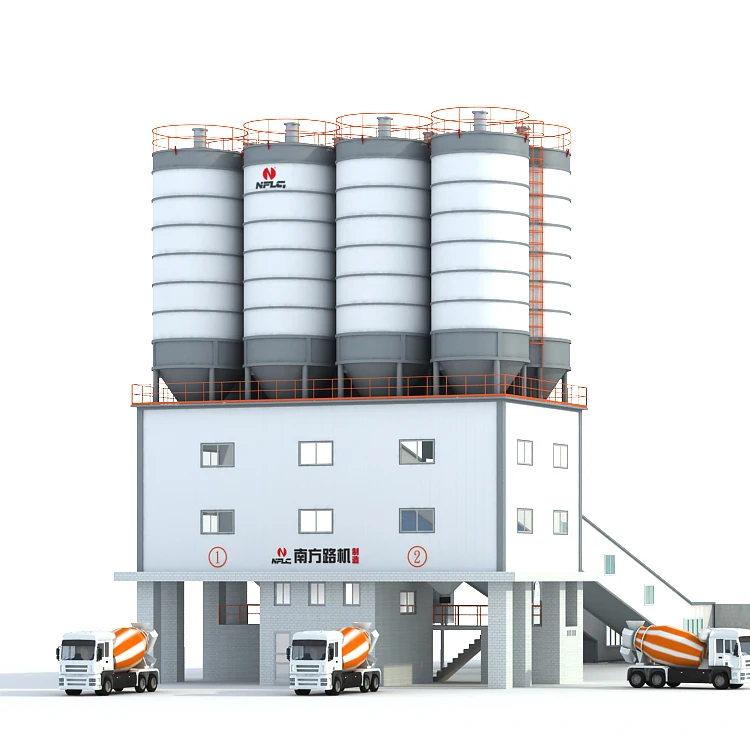 Skip Hopper Ready Mixed HZS75 75Cbm Concrete Batch Plant With JS1500 Concrete Mixer