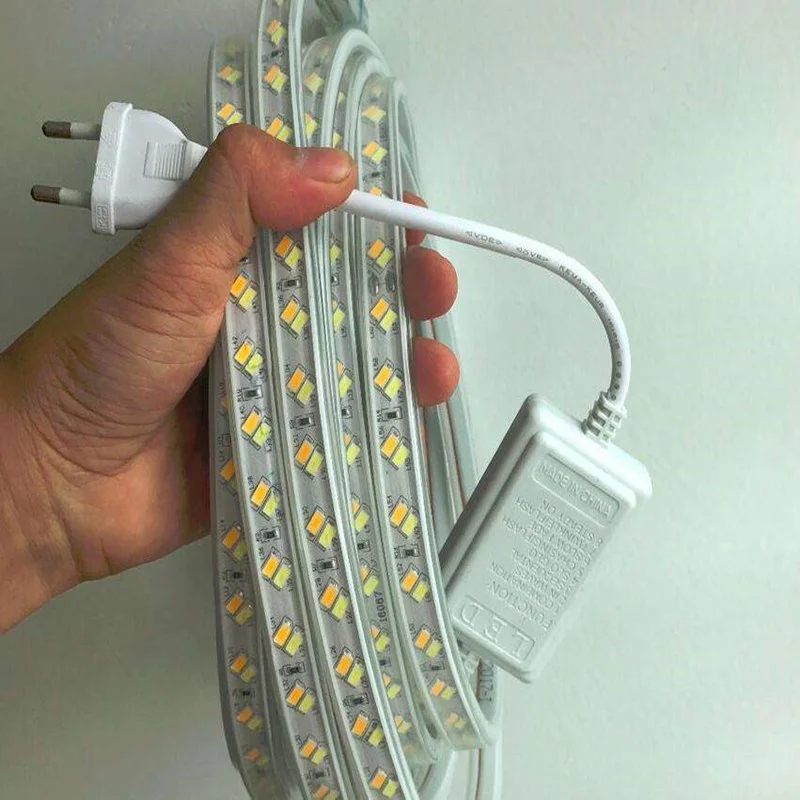 GMXX009 Cheap 120leds/m 220v led strip 5730 10MM White+Warm white Dual white Dimmable light Flexible Tape Light LED Strip light