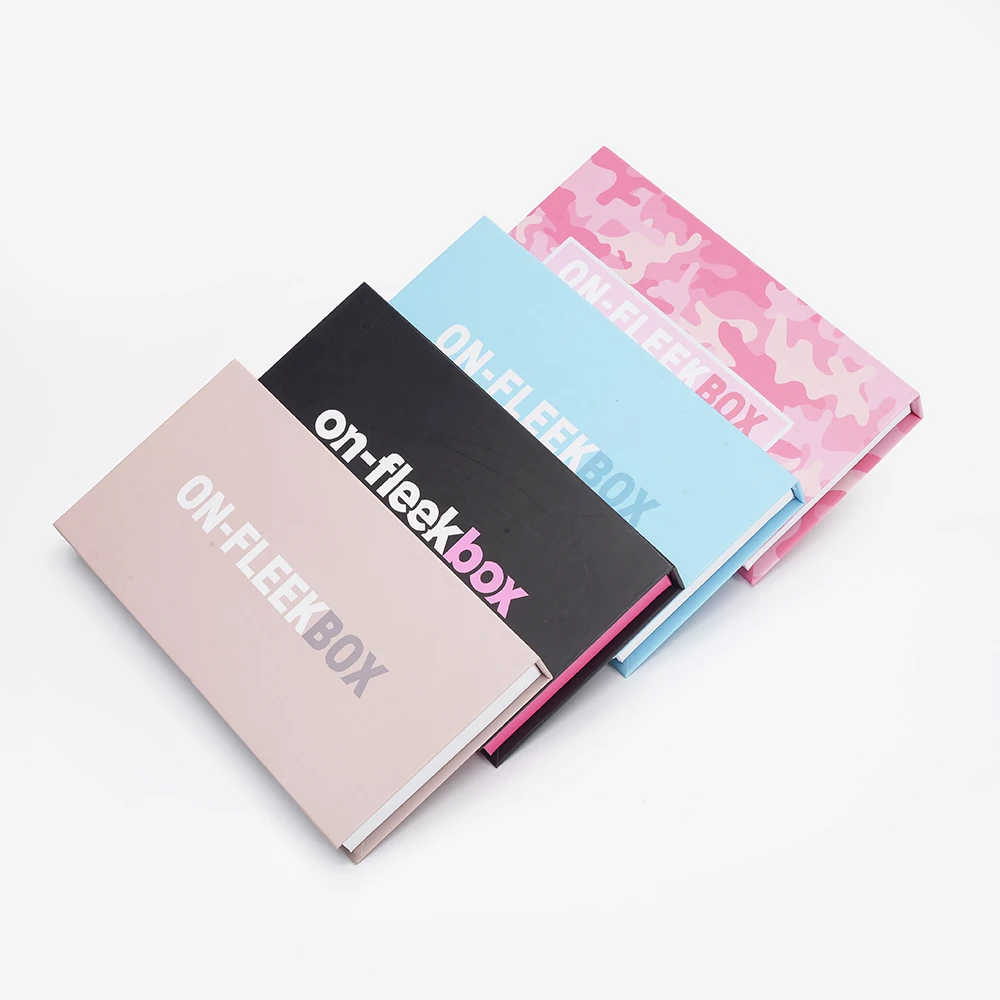 
Custom Brand Four Case Eyelash Book Shape Magnetic Gift Box With Foam Insert 