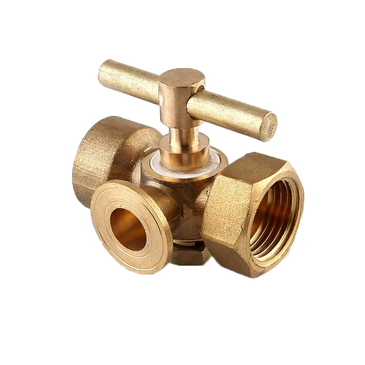 Латунный трехходовой клапан манометра для парового котла