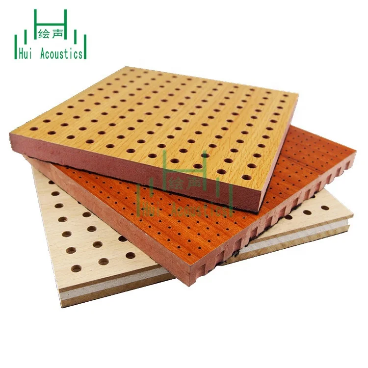 Perforated MDF Acoustic Panel Price Wood Wall Cover Acoustic Perforated Wall