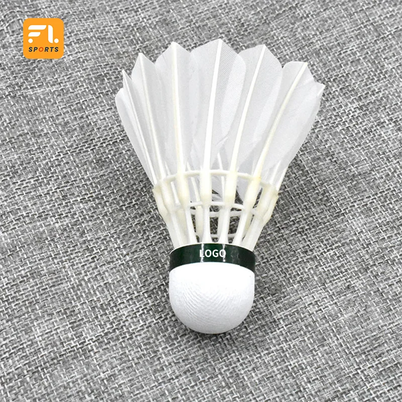 Professional Badminton Durable Nylon Ball With Goose and Duck Feathers Cork Head for Tournaments and Classes