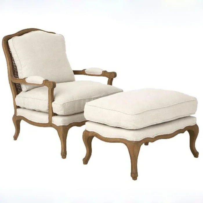 Hot selling French Farmhouse antique wooden single sofa chair living room lounge