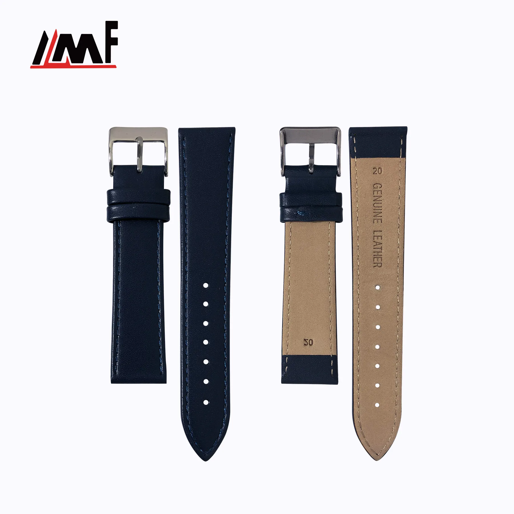 New Product Navy Blue Italian Style 12Mm Calf Leather Changeable Watch Belts Strap For Classic Watches