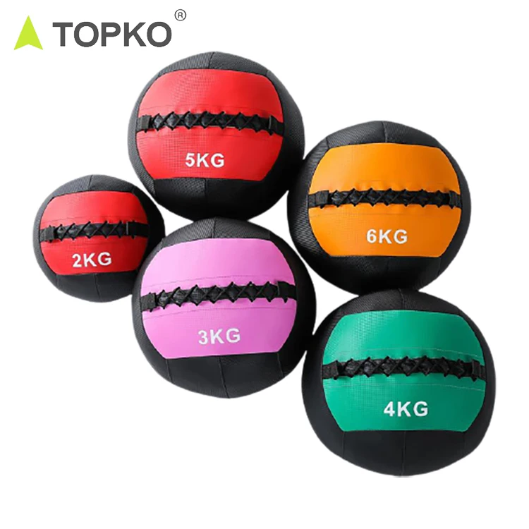 TOPKO Custom Print Home Gym Equipment Medicine Ball Fitness PVC Wall Ball