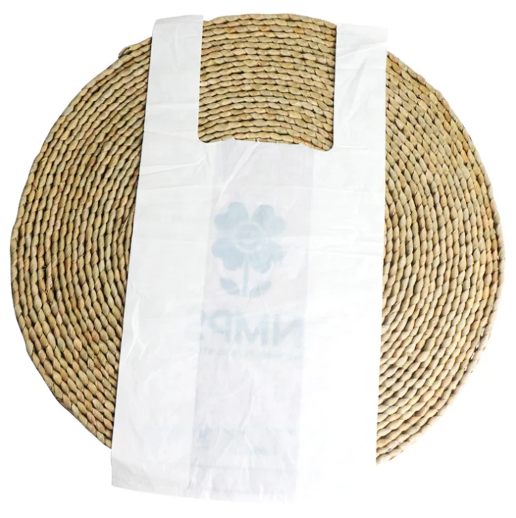 
Corn Starch Based Plastic Tshirt Bag Custom Biodegradable Bags 