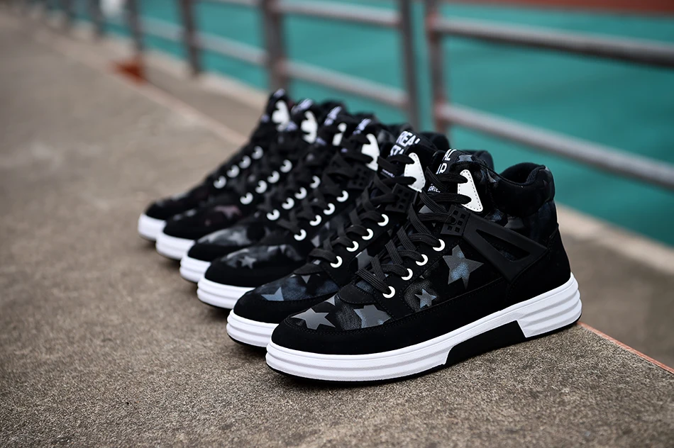 Toptan Ayakkabi Lace-up Breathable Student High Top Shoes Soft Sole Fashion Camouflage Sports Sneakers For Men Casual