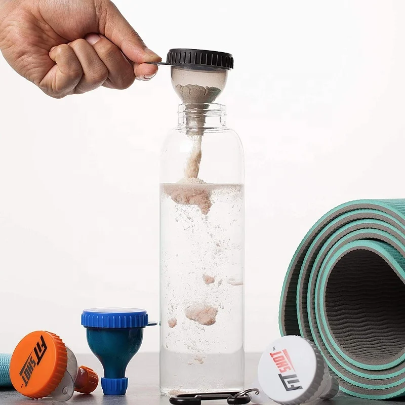 Biumart Customized 50ML Portable PP Funnel Multi-function Protein Powder Funnel with Bottle Small Home Funnel