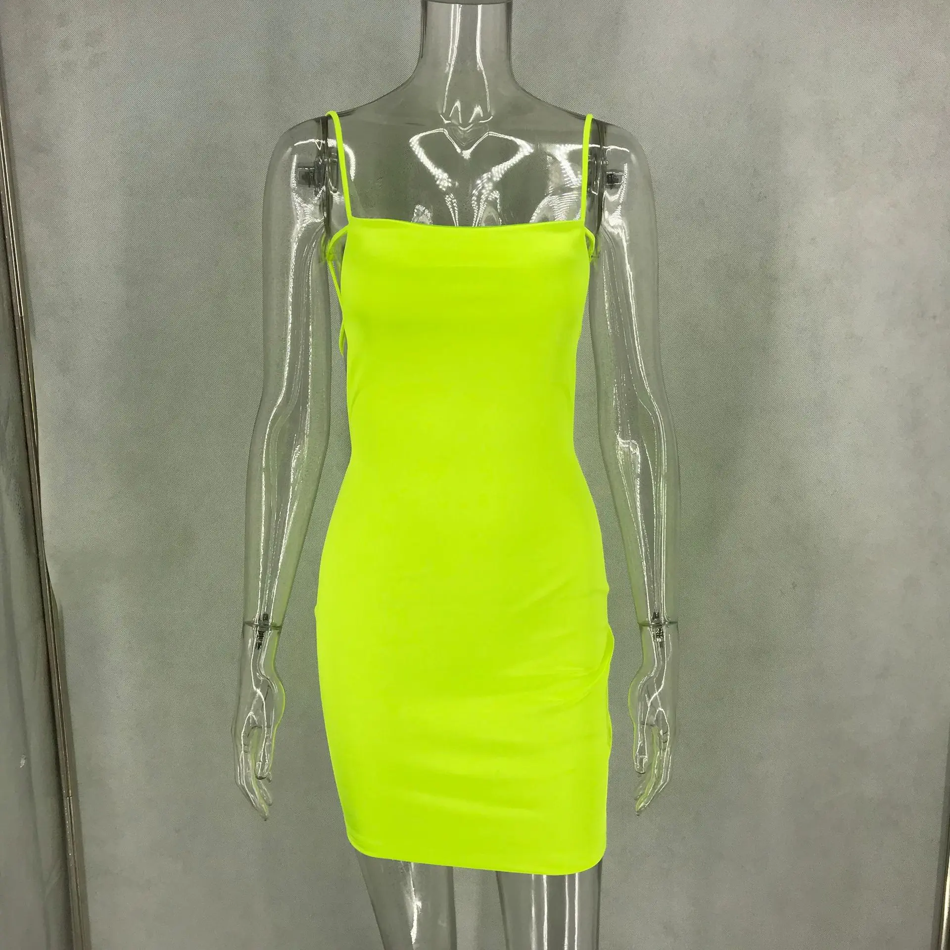 
Women Sexy Bodycon Casual Bandeau Dress Neon Bandage Club Party Dresses Latest Design 