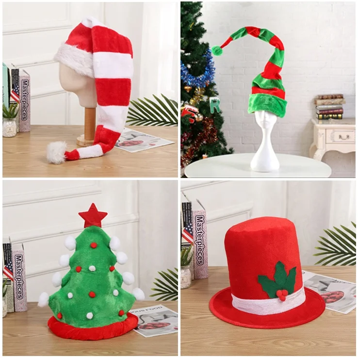 Wholesale Christmas Supplies Funny Novelty Santa Hat Crazy for Accessories Party