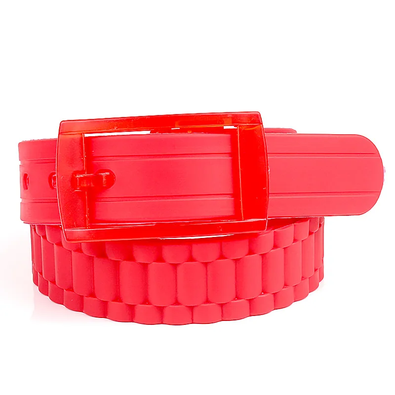 Wholesale Fashionable Environmental Candy Colorful Women Mens Unisex Plastic Belt