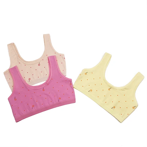2022 New High Quality Girls Underwear Bra Cute Fashion Design Underwear For Kids Girls Cotton Bra Wholesale