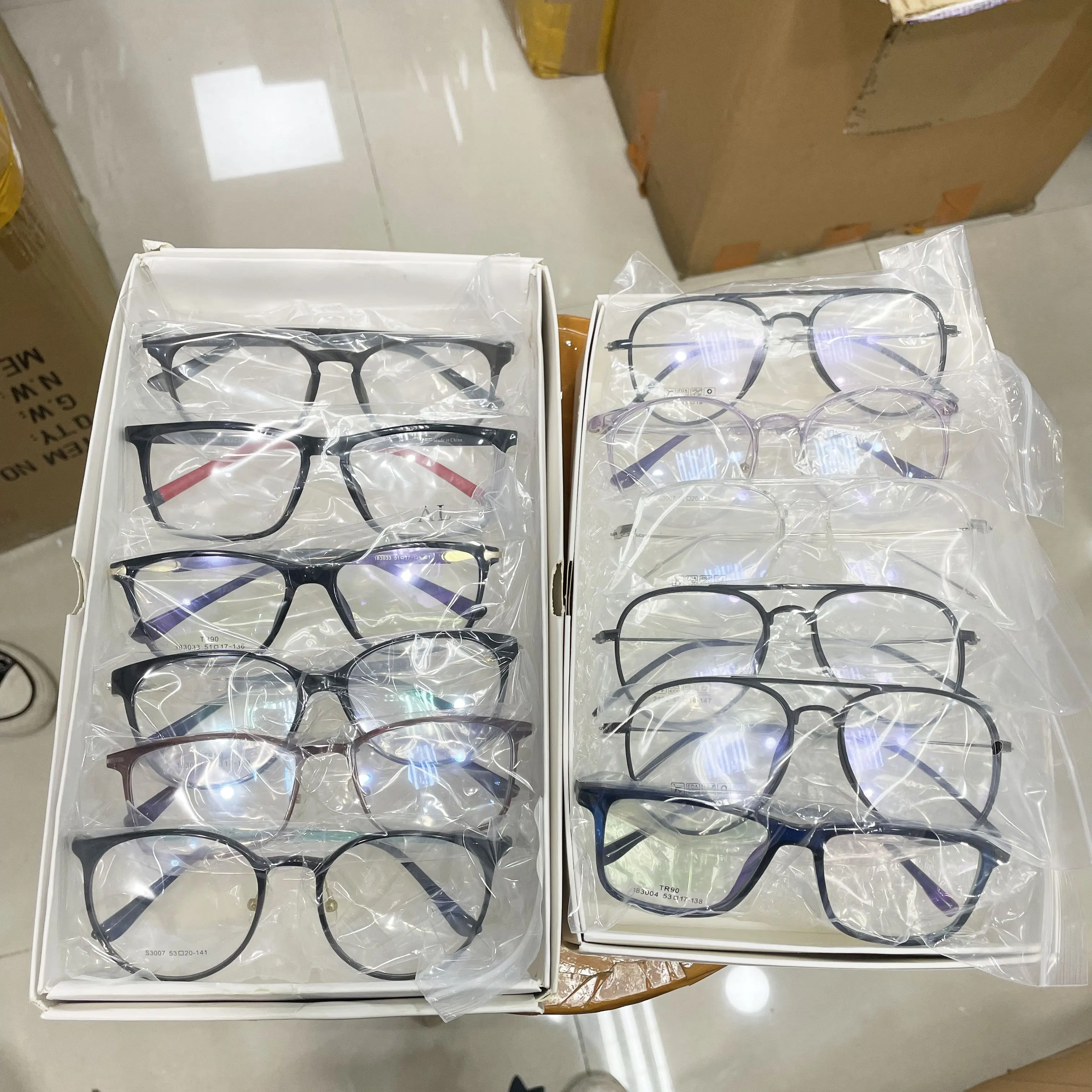 In Stock Cheap Gafas Premium China Wholesale Optical Frame Stainless Steel Metal Eyewear Acetate Around Eyeglasses Clearance