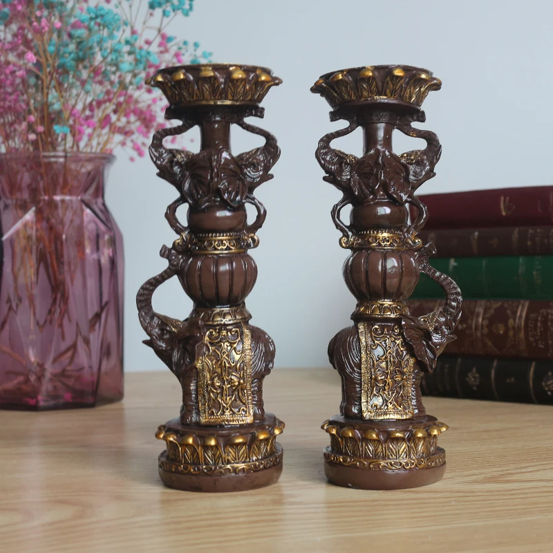 Creative resin craft European candelabra statue indoor desktop decoration ornaments