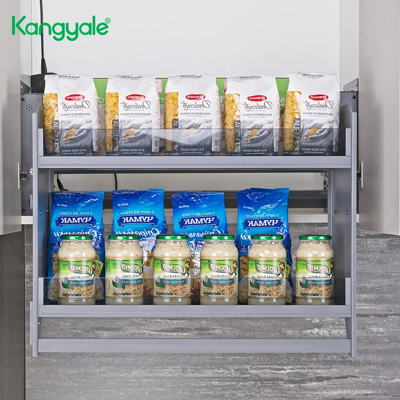 Kangyale Kitchen Elevator System Tall Cabinet Lift Up And Down Pull Basket Electric Kitchen Lifting Basket
