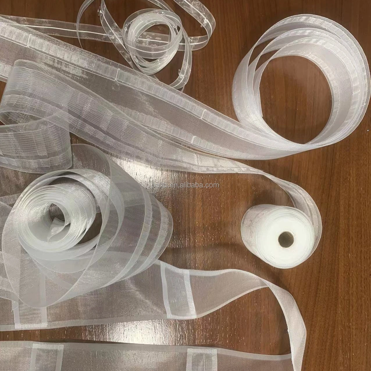 Fashion yellow transparent newest designs decorative the curtain tape for home use