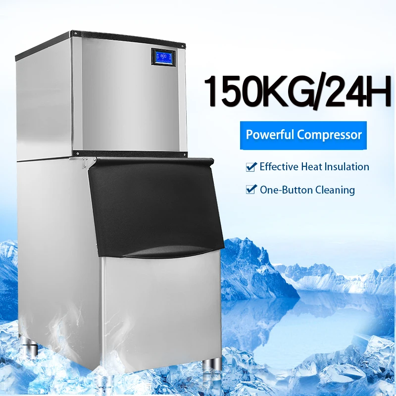 
156 Cubes CE Certification Commercial Ice Making Tube Machine 