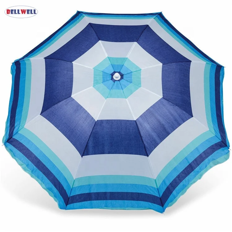 Bellwell Custom Logo Folding Polyester Beach Umbrella