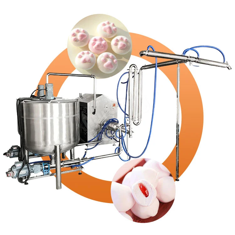marshmallow production line with dough aerator