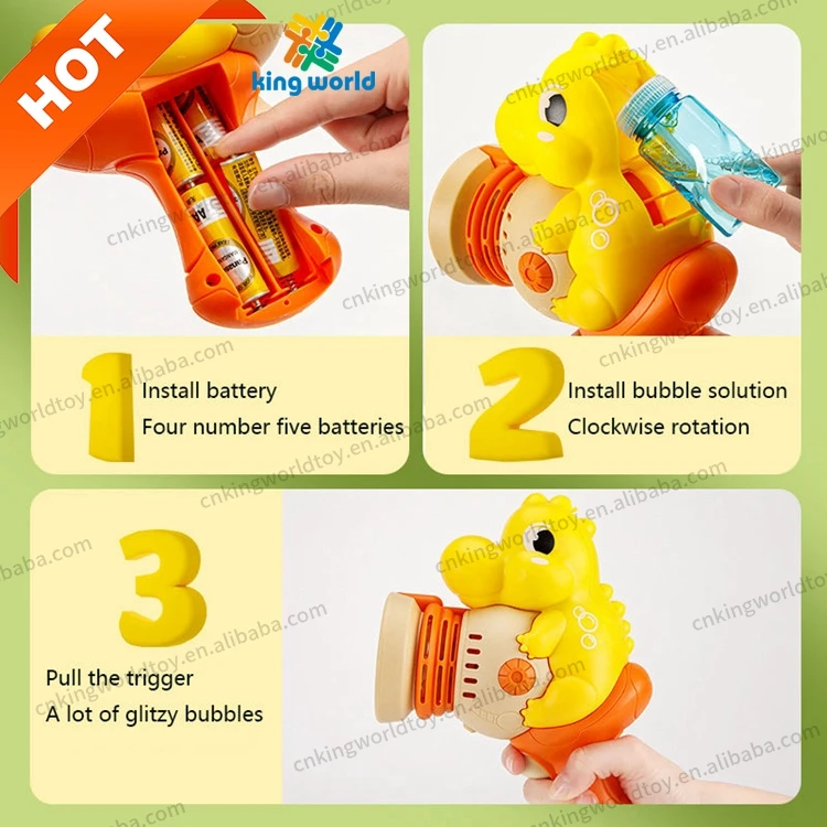Automatic 10-hole Dinosaur Bubble Gun Toy Kids Garden Soap Water Toys Summer Leak-proof Dino Bubble Machine Toys