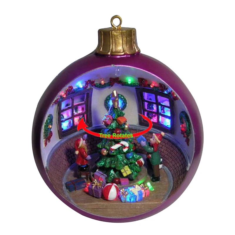 Lighted Animated & Musical Christmas ball Christmas Decor Snow Ball with Music Water Customized Christmas Snow Globe for Gifts
