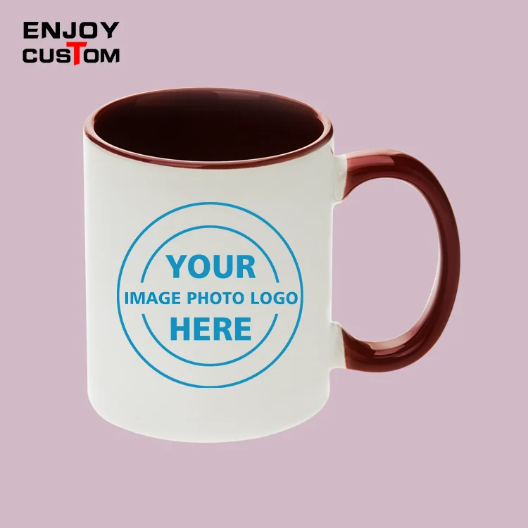 Coffee mugs customize logo mugs ceramic Color inside  custom logo ceramic cup  with logo customizable coffee mug